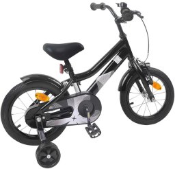 vidaXL vidaXL Rower Dziecięcy 14 Cali dla dzieci w wieku 3-5 lat Czarny