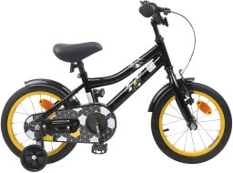 vidaXL vidaXL Rower Dziecięcy 14 Cali dla dzieci w wieku 3-5 lat Czarny