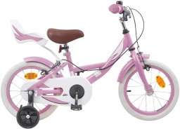 vidaXL vidaXL Rower Dziecięcy 12 Cali dla dzieci w wieku 2-4 lata Jasny róż