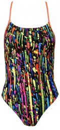 Aqua-Sport AQUA-SPORT STRÓJ KĄPIELOWY SINGLE CORES KROPLE MULTI KOLOR 0004102 ROZMIAR L