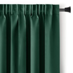 Monroe Zasłona blackout 90% na taśmie z szarfą 140x175 cm zielona Restilo