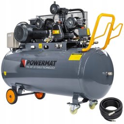 Sprężarka Powermat Kompresor Olejowy 200L 8 bar Sprężarka 400V 650l/min + wąż