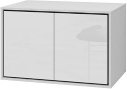 Helvetia Szafka pod umywalkę nablatową GAJA 2D 78cm biały połysk/czarna HELVETIA