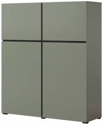 Helvetia Komoda wysoka CROSS 4D 119cm zielona/czarna HELVETIA