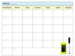 Memoboards Planer magnetyczny suchościeralny tygodniowy 30x40