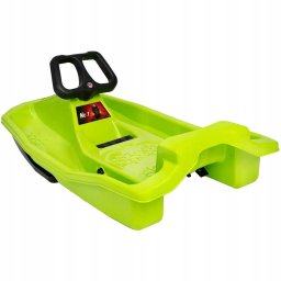 Enero SANKI PLASTIKOWE Z HAMULCEM I KIEROWNICĄ MIKOŁAJ 97x53x25CM ZIELONE