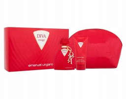 Emanuel Ungaro Set : Diva Rouge, Red + Diva Rouge, Body Lotion, Body, 100 ml + Diva Rouge, Eau De Parfum, For Women, 100 ml For Women