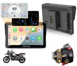 Radio samochodowe Carpuride W702BS ekran motocyklowy 7'' BMW Carplay/Android Auto WiFi