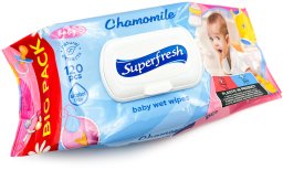 Superfresh Chusteczki nawilżane dla dzieci SUPERFRESH, z klapką, 120 szt.