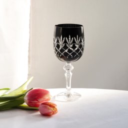 Crystal Julia Crystal Julia Kieliszki do wina 220 ml czarne 6 sztuk Ananas
