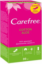 Carefree Carefree Cotton Aloe Wkładki higieniczne 30szt.