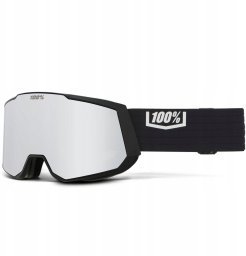 100% 100percent Snow - SNOWCRAFT XL Black HiPER Silver Mirror