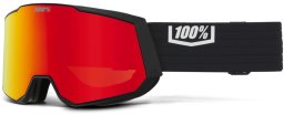100% 100percent Snow - SNOWCRAFT XL Goggle Black Red ML Mirror