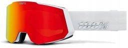 100% 100percent Snowcraft goggle White Red Mirror