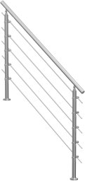 Cavatorta Poręcz schodowa balustrada 150 cm 5 poprzeczek stal nierdzewna zestaw taras