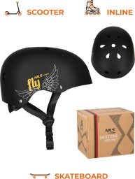 Kiddimoto Kask Nils Extreme Fly Gold regulowany do kilku dyscyplin sportowych
