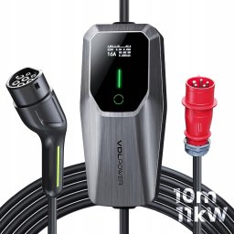 Ładowarka EV+ Mobilna Stacja Ładowania 11kW Typ 2 Wtyk CEE 5-pin 10m 6-16A EV/PHEV