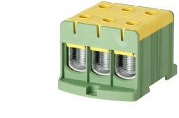 Agam Blok rozdzielczy odgałęźny 3-polowy Al/Cu 35-150mm2 (max. 150mm2) na szynę TH35 żółto-zielony FJ-E150/3/D HEDO