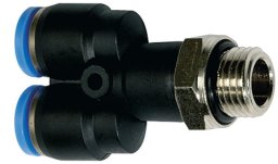 Pneumat System Trójnik wtykowy Y z tworzywa sztucznego do węża 8, G1/2z, 133.012-8