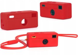 Pokrowiec LoveInstant Futerał Etui Pokrowiec Case Osłona Silikon Do Kodak Charmera Smycz / Czerwony