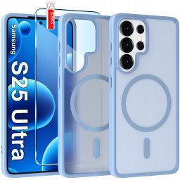 krainaGSM Etui Magnetyczne Matowe Do Samsung S25 Ultra |Do Magsafe Trwałe + Szkło