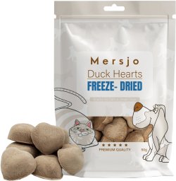 Kiwi Walker Przysmak dla psa i kota - Liofilizowane Kacze Serduszka Mersjo 50g