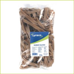 Staples Gumki lyreco gumowe taśmy 180x10mm pudełko po 500 g