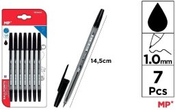 UNI-MAX Długopis czarny 1.0mm 7szt