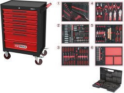 Wózek narzędziowy Beta Tools KS Tools ECOline* wózek warsztatowy 7 szuflady