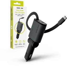 Ładowarka Mobile Origin 3in1 50W Car Charger CA27 - USB-C + USB-A, USB-C Cable (MO-CCH-CA27)