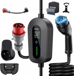 Wallbox 11kW Typ 2 3-Fazowy CEE 16A Regulacja 6-16A Etui Zestaw Adapterów
