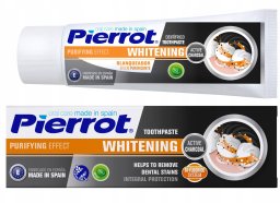 Ecodenta PIERROT Pasta do zębów Whitening Charcoal (czarna) 75 ml