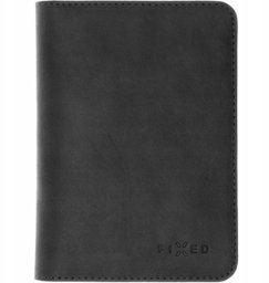 Fixed Skórzany portfel FIXED Passport rozmiar paszportu czarny