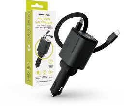 Ładowarka Mobile Origin 4in1 50W Car Charger CA28 - USB-C + USB-A, USB-C and Lightning Cable (MO-CCH-CA28)