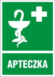 UN Naklejka BHP Inform. OBH-01/DE Apteczka