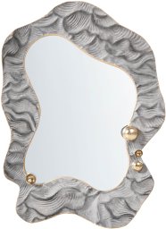 Lustro Beliani Lustro ścienne Linas 51 cm 67 cm Szary