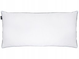 Beliani Poduszka trzykomorowa TEIDE Wysoka Kacze pióra i puch 40 x 80 cm Biały