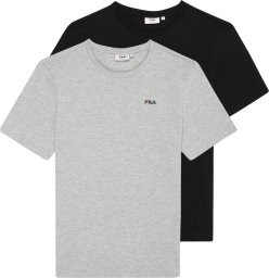 Fila Koszulka męska Brod 2 pak czarna, szara FAM0083 83227 3XL