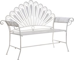 Beliani PAVIA 146 cm Metal Złamana biel
