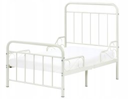 Beliani Rozsuwane łóżko dziecięce Metal ANAIS 90 x 200 cm Złamana biel (686772 Bel)