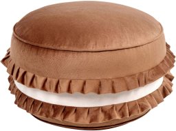 Beliani Pufa dla dzieci LADUREE Welur Brązowy (703821 Bel)
