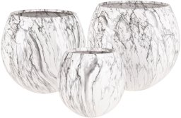 Direct Home and Garden Zestaw 3 szt Osłonka ceramiczna DODO marmur