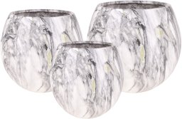 Direct Home and Garden Zestaw 3 szt Osłonka ceramiczna DODO ciemny marmur