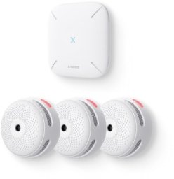 X-SENSE FS31 3 1 Zestaw czujników dymu RF z bramką (3×XS01-M 1×SBS50) (X-SENSE-FS31-3-1-RF-RAUCHMELDER-SET-MIT-GATEWAY)