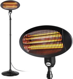 Bauerkraft Parasol ogrzewacz elektryczny promiennik tarasowy stojący wiszący 2000W