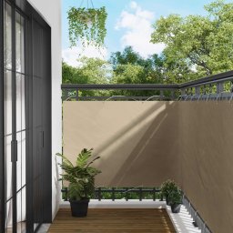 vidaXL vidaXL Ekran balkonowy Beżowy 110 x 800 cm Materiał Oxford
