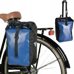 XQMax SAKWA TORBA ROWEROWA WODOSZCZELNA TYLNA NA BAGAŻNIK NIEBIESKA 13,5L XQMAX PRO