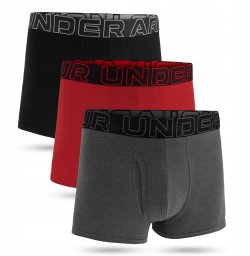Under Armour Bokserki męskie UNDER ARMOUR Czarne - Czerwone - 3 PAK Performance M