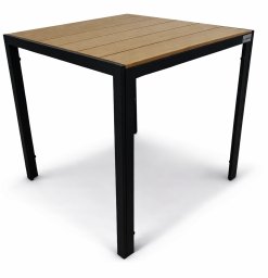 kontrast ALLEN-ST stół ogrodowy 70x70 polywood czarny taras balkon