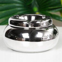 Vilde Popielniczka dolomit srebrna okrągła popielnica 11cm VILDE 489318-S